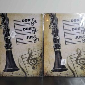Clarinet metal wall signs